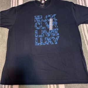 Black Clover 🍀 Live Lucky XXL Men's Navy Graphic T-Shirt